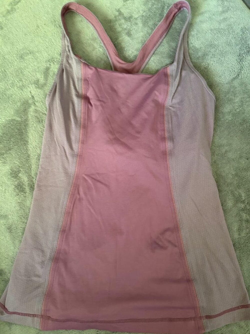 Lululemon Mauve Pink Built In Shelf Bra Racerback Athletic Tank